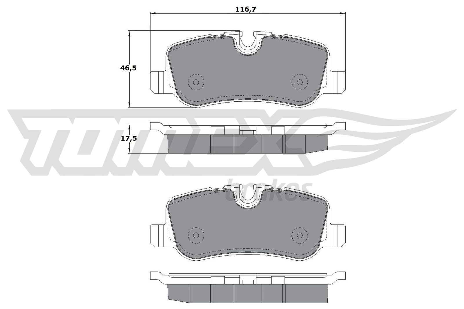 TOMEX Brakes Bremsbelagsatz, Scheibenbremse